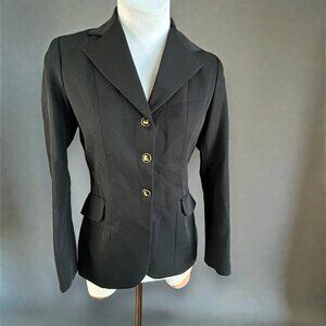 Livery Foxwood Black Equestrian Horse Riding Competition Jacket Size 10